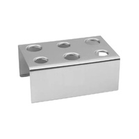 Trenton Ice Cream Cone Holder 6 Holes Rectangular Stainless Steel