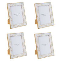 Society Home Mother of Pearl Inlay Photo Frame  5"x7" Set of 4