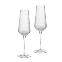 Vera Wang by Wedgwood Swirl Toasting Champagne Flute , 2pc Set