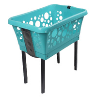White Magic Laundry Basket on Legs Blue , 50L Capacity