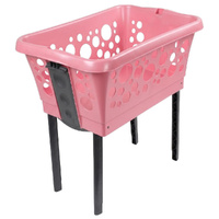 White Magic Laundry Basket on Legs Pink , 50L Capacity