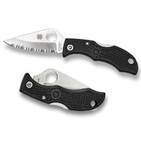SPYDERCO LADYBUG 3 LIGHTWEIGHT BLACK - SERRATED BLADE LBKS3 