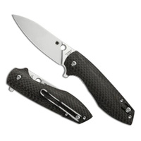 Spyderco Positron Cabon Fiber Flipper Folding Knife YSC195CFP