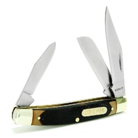 Schrade Old Timer 3 5/16 Middleman 3 Blade Stock Pocket Knife 34OT