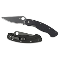 Spyderco Military Model G-10 Black - Black Plain Blade YSC36GPBK