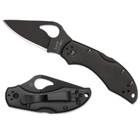 Spyderco Robin 2 Black Blade / Black SS Handle Plain Blade YSBY10BKP2