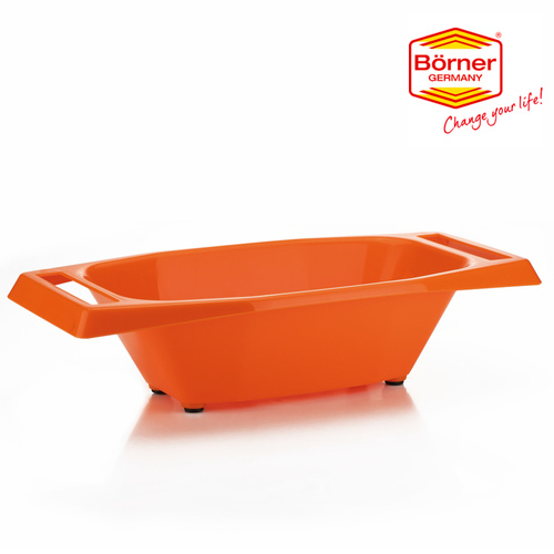 Borner Slice & Serve Bowl Holder for Mandolin Slicer - Orange