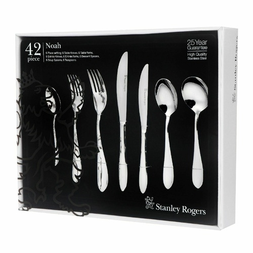 Stanley Rogers Noah 42pc Stainless Steel Cutlery Set 42 Piece