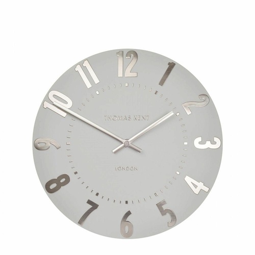 Thomas Kent Mulberry Silver Cloud Grey 30cm Wall Clock