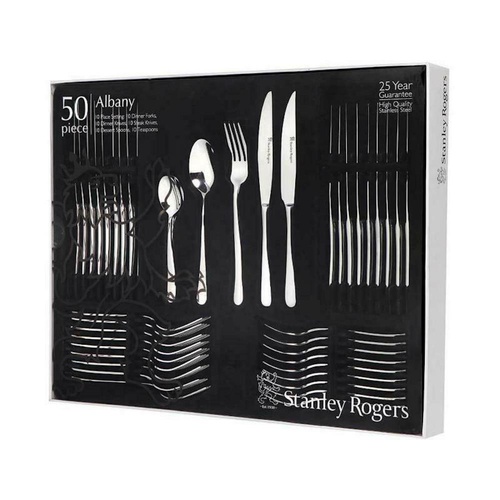 Stanley Rogers Albany 50 Piece Stainless Steel 50pc Cutlery Set