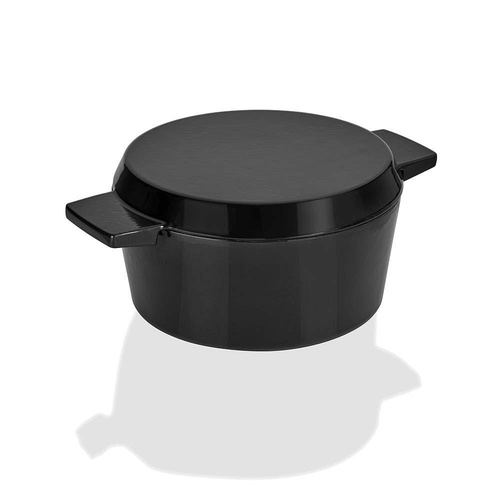 Stanley Rogers Cast Iron French Oven Grill Duo 24cm / 3.5L - Onyx