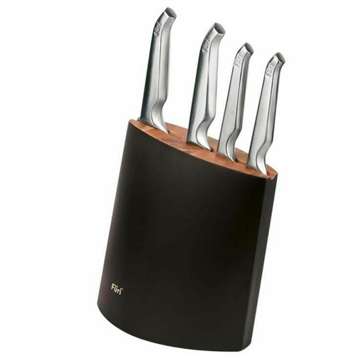 Furi Pro Angular 5pc Knife Block Set - 5 Piece Japanese Stainless Steel