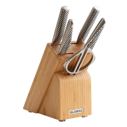 Global Takashi 6 Piece Knife Block Set 6pc - Made in Japan