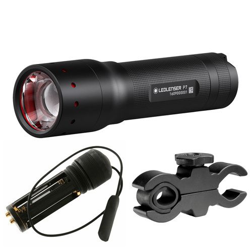 New Led Lenser P7 & Gun Mount & Pressure Switch - 320 lumens