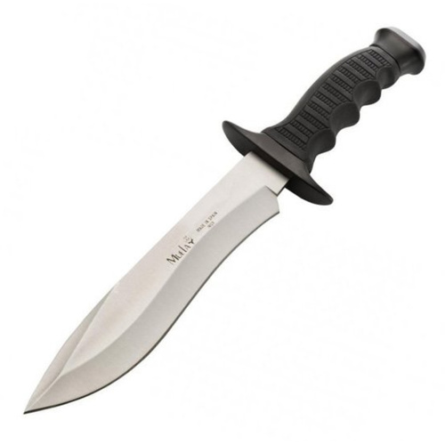 Muela Tactical 16 Fishing Hunting Knife , Black Zamak / Rubber Handle