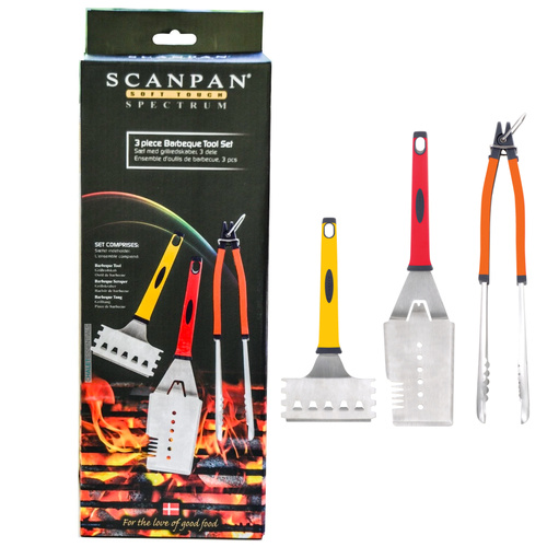 SCANPAN Spectrum 3 Piece BBQ Set - Soft touch 3pc