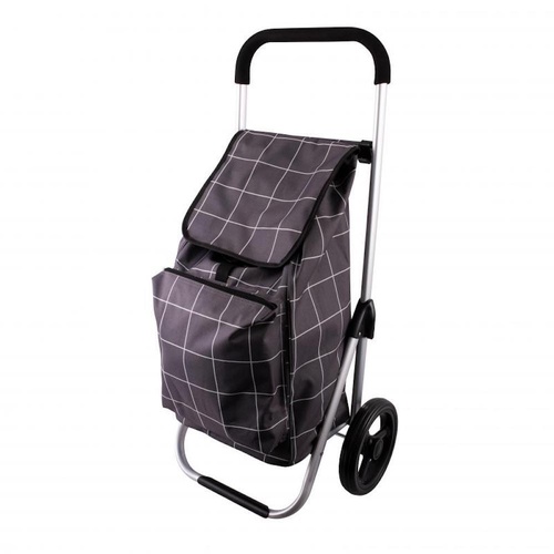 Karlstert Deluxe Shop Trolley - Grey Grid