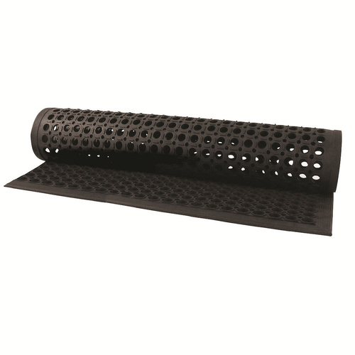 Commercial Anti Fatigue Rubber Safety Floor Mat 1550 x 930mm - Black