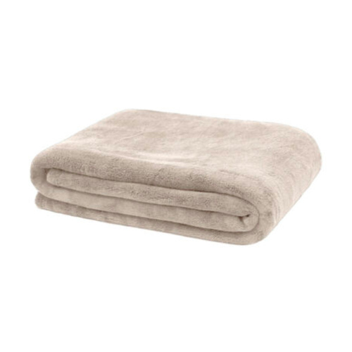 Bambury Microplush Throw Rug 130 x 170cm - Stone