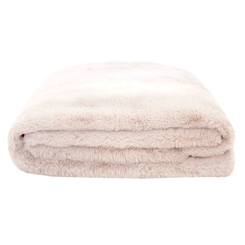 Bambury Frida Faux Fur Throw 150 x 200cm - Snow