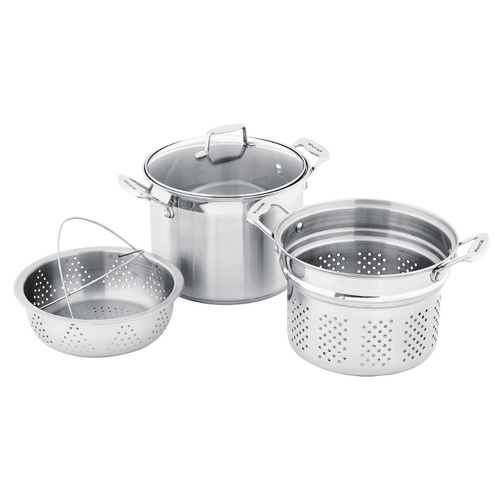 Scanpan Impact Multi Pot Set w/ Pasta Insert & Steamer 3 Piece Stainless Steel