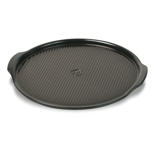 Emile Henry Ridged Pizza Stone 40cm - Charcoal