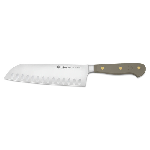 Wusthof Classic Santoku with Hollow Edge Knife 17cm - Velvet Oyster
