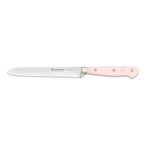 Wusthof Classic Serrated Utility Knife 14cm - Pink Himalayan Salt