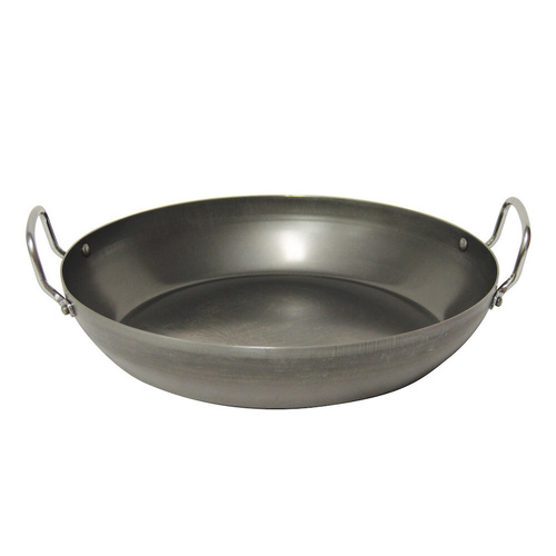 Pyrolux Industry Blue Steel Paella Pan - 32cm