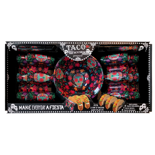 Prepara Melamine Taco Gift Box Day of the Dead - Set of 9