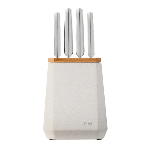 Furi Pro Stone 5pc Knife Block Set Snow Terrazzo 5 Piece - 41501