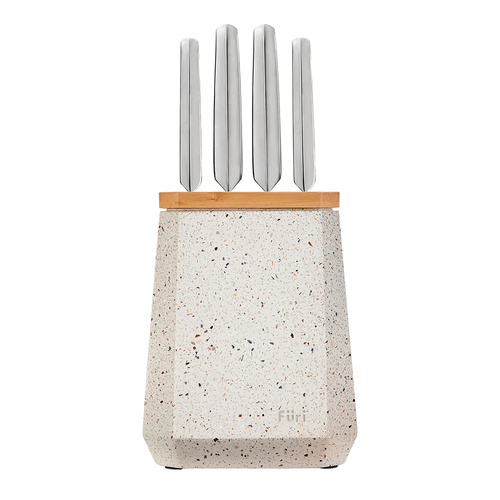 Furi Pro Stone 5pc Knife Block Set Azure Terrazzo 5 Piece - 41504