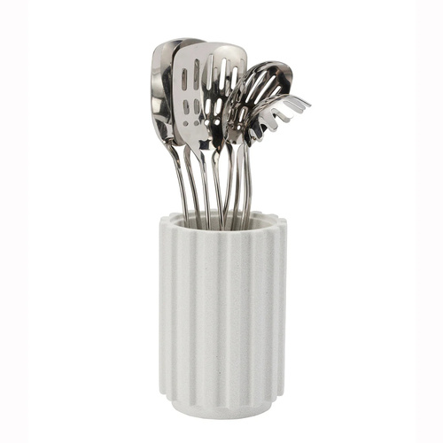 Furi Pro Radial Stone Utensil Holder Snow Terrazzo - 41527