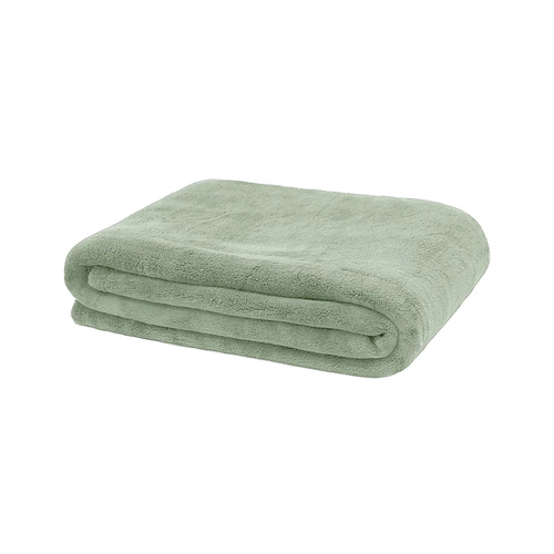 Bambury Microplush Throw Rug 130 x 170cm - Sage