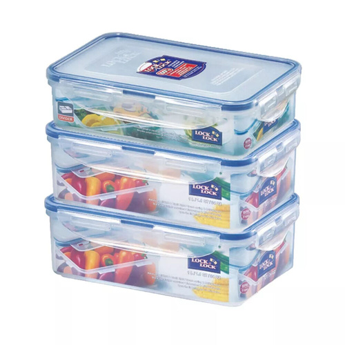 Lock & Lock 3 Piece Rectangle Container Set - 3pc