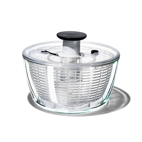 OXO Good Grips Glass Salad Spinner - Serving Bowl Lettuce Dryer