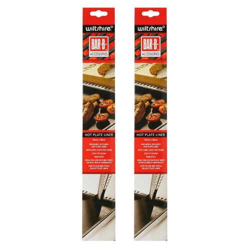 Wiltshire Bar-B Non-Stick Barbeque Hot Plate Liner Sheet - 2 Pack
