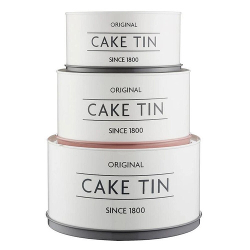 Mason Cash Innovative Kitchen Set of 3 Cake Tins - White