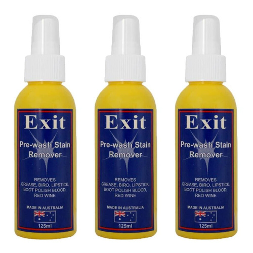 Exit Soap Spray Pre Wash Stain Remover Multi Purpose Cleaner 125ml - Set of 3