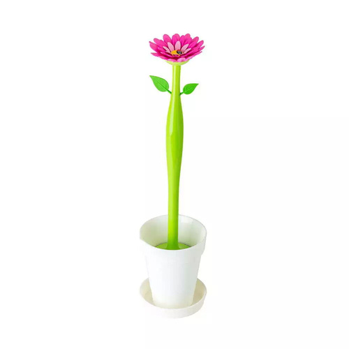 Vigar Flex Flower Power White Toilet Brush Set