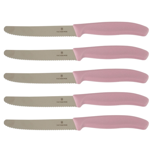 Victorinox Steak & Tomato 11cm Knife Pistol Grip Set x 5 Knives - Violette Serenity