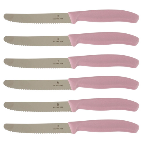 Victorinox Steak & Tomato 11cm Knife Pistol Grip Set x 6 Knives - Violette Serenity