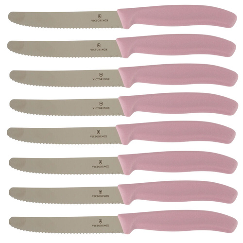 Victorinox Steak & Tomato 11cm Knife Pistol Grip Set x 8 Knives - Violette Serenity