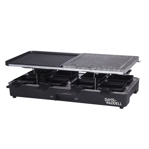 Davis & Waddell Electric Raclette Party Grill 8 Person - Black