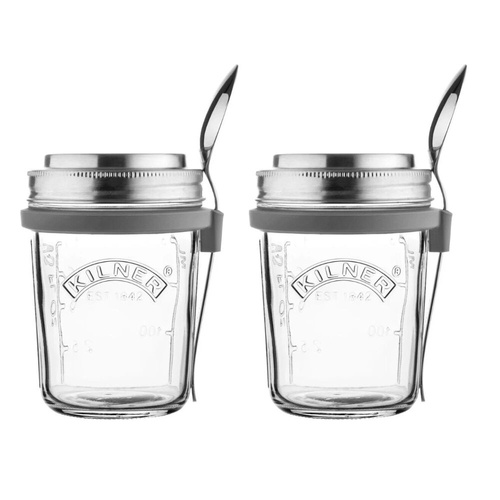 Kilner Breakfast Jar Set Glass 350ml - Set of 2