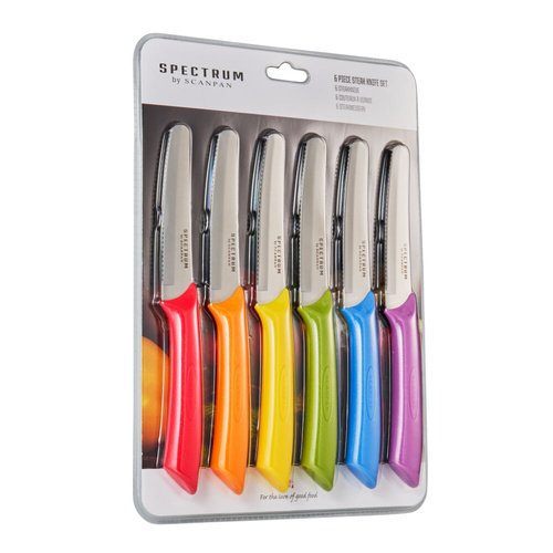 Scanpan Spectrum 6 Piece Steak Knife Set -  Multi Coloured