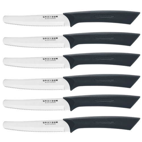 Scanpan Spectrum 6 Piece Steak Knife Set -  Black