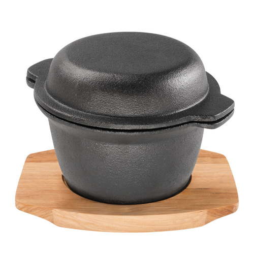 Pyrolux Pyrocast Garlic Pot with Maple Tray 11.8cm - 11860