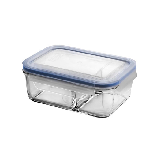 Glasslock Duo Tempered Glass Rectangular Container With Lid - 670ml