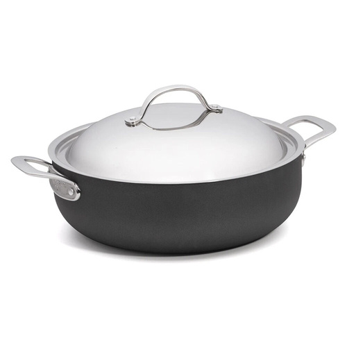 Chasseur Cinq Etoiles Hard Anodised Chef Pan with Lid - 30cm / 6.5L